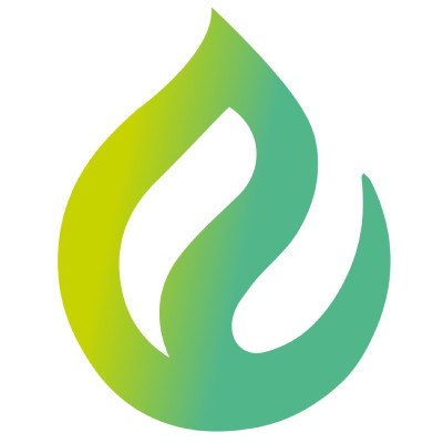Logo représentant une flamme stylisée, avec un dégradé de vert et de jaune, évoquant à la fois l'énergie et la chaleur. Ce design moderne et épuré symbolise Drive Energies, suggérant une approche innovante et durable dans le domaine énergétique. Les coule